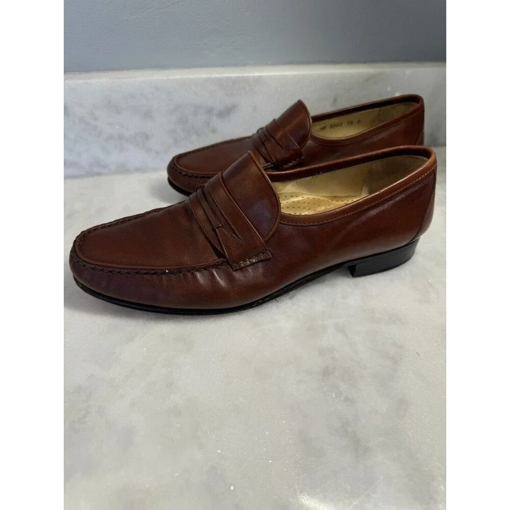 Johnston & Murphy Brown Slip On Loafers 10 C